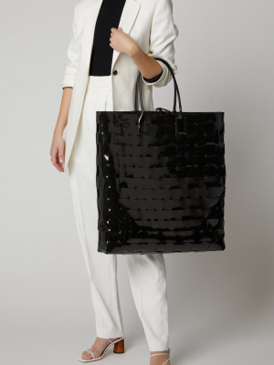 Maxi Cabat Patent Tote