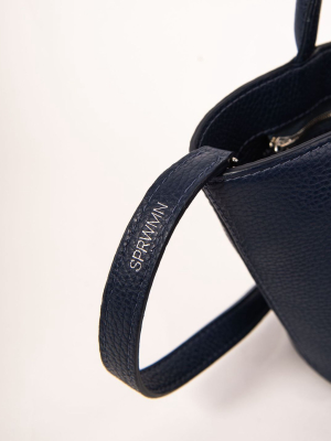 Navy Mini Panier Bag