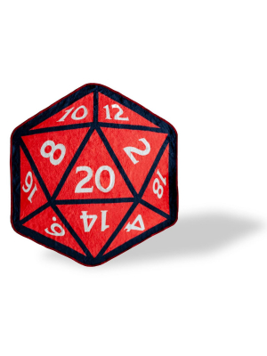 Just Funky Dungeons And Dragons D20 Fleece Throw Blanket | 20-sided Dice | 52 X 48 Inches