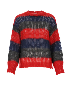 Redvalentino Striped Knitted Sweater