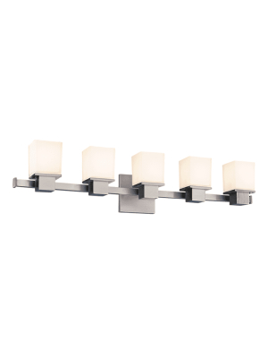 Milford 5 Light Bath Bracket Satin Nickel