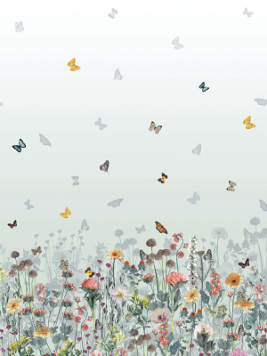 Deya Meadow Wallpaper In Eau De Nil And Multi From The Daydreams Collection By Matthew Williamson For Osborne & Little