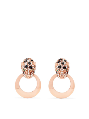 Effy Signature 14k Rose Gold Diamond And Emerald Earrings, 0.81 Tcw