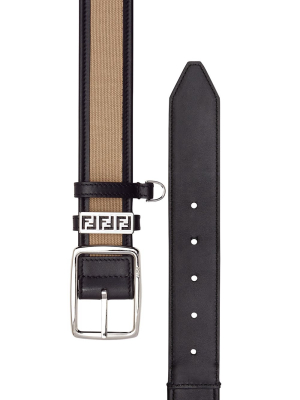 Fendi Ff Logo Engraved Reversible Belt