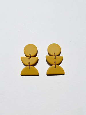 Dahlia Earrings - Mustard