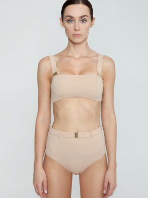 Nantes Bandeau Bikini Top - Nude