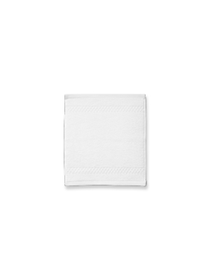 Mini Squares Washcloth In White Design By Turkish Towel Company