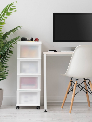 Iris 4 Drawer Storage Cart With Organizer Top