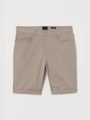 Slim Fit Twill Shorts