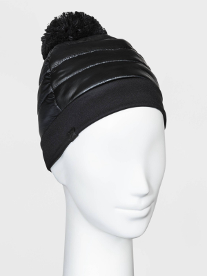 Women's Puffer Beanie - All In Motion™ Black One Size