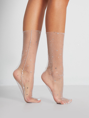 Pretty Pearly Gaits Tulle Socks