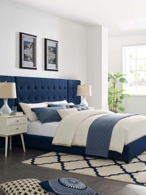 Sasha Queen Upholstered Fabric Platform Bed