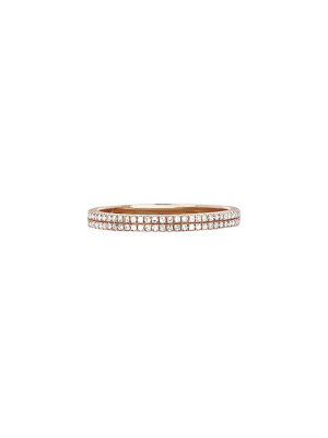 Double Diamond Eternity Ring - Rose Gold