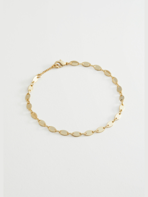 Oval Pendant Chain Bracelet