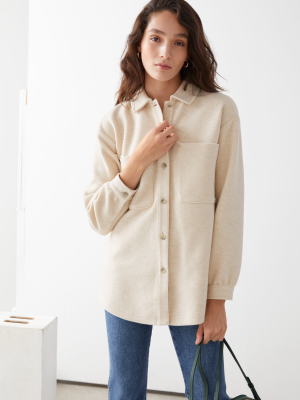 Oversized Patch Pocket Button Up Shirt