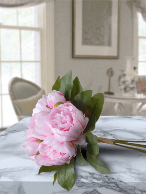 Artificial Peony Bundle Pink 12" - National Tree Company