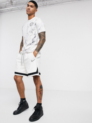 Nike Basketball Throwback Cozy Shorts In White