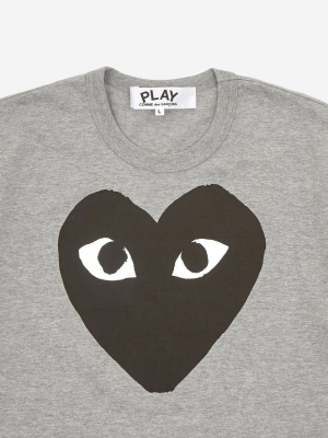 Comme Des Garcons Play Black Heart Shortsleeve T-shirt - Grey