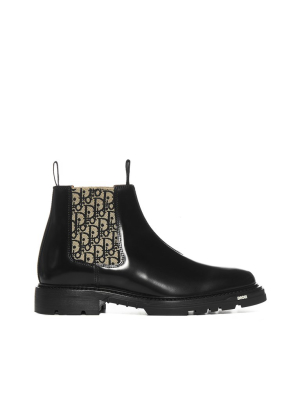 Dior Homme Explorer Oblique Printed Chelsea Boots