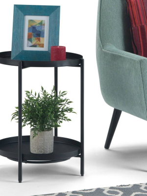 17" Lipton Metal End Table Black - Wyndenhall