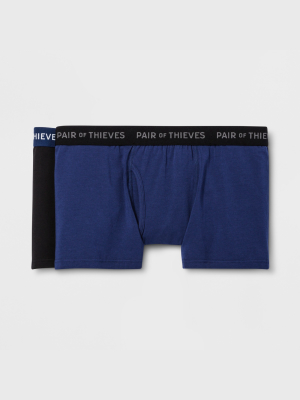 Pair Of Thieves Men's Supersoft Trunks 2pk - Navy/black