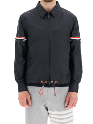 Thom Browne Rwb Band Zip-up Jacket