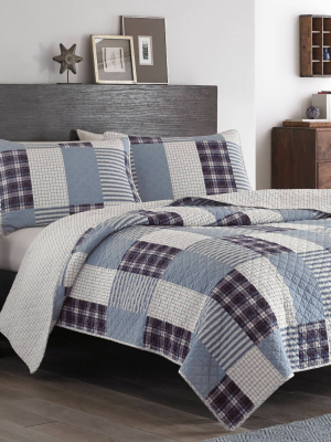 Camano Island Quilt And Sham Set Plum - Eddie Bauer®