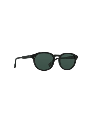 Rollo Crystal Black & Green Polarized Sunglasses