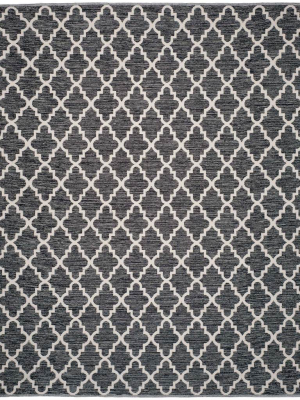 Montauk Quatrefoil Black/ivory Area Rug