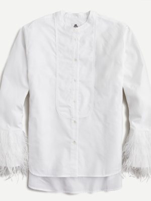 Thomas Mason® For J.crew Tuxedo Shirt With Feather Sleeves