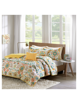 Eva Paisley Quilted Coverlet Set