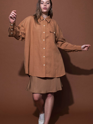 Luchia Shirt - Tobacco Linen