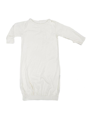 Kickee Pants Layette Gown - Natural