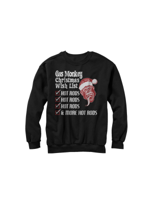 Men's Gas Monkey Christmas Wish List Sweatshirt