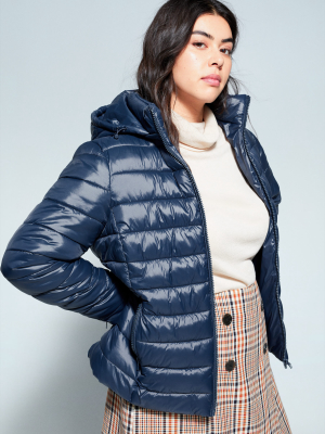 Detachable Hood Quilted Coat