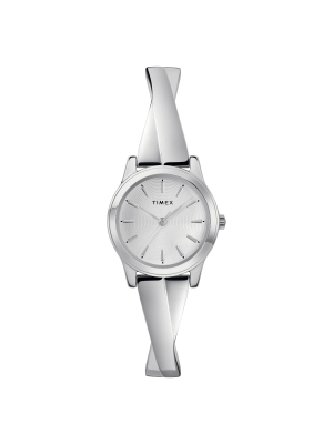 Women's Timex Stretch Bangle Watch - Silver Tw2r98700jt