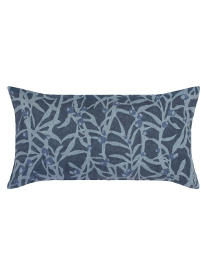 The Navy Berries Throw Pillow