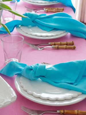 Hg Aquarius Hand-dyed Linen Napkin, 22"