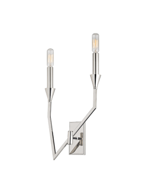 Hudson Valley Lighting Archie 2-bulb Sconce - Polished Nickel