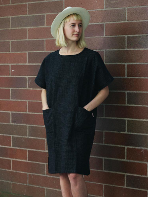 Oversized Pocket Dress, Small Grid