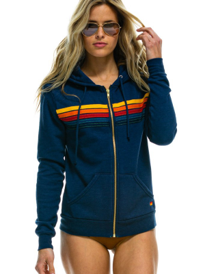 5 Stripe Hoodie - Navy