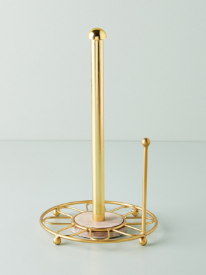 Gold Wire Paper Towel Holder