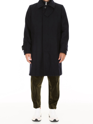 Sacai Melton Zip-up Coat