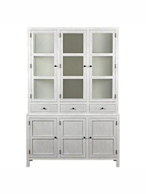 Noir Colonial White Hutch