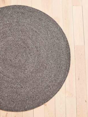 Braided Weave Charcoal Area Rugs