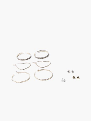 Twisted Hoop & Stud Earring Set