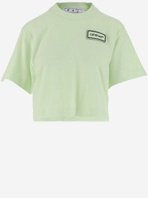 Off-white Logo Patch Cropped T-shirt