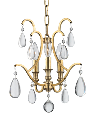 Crawford 3 Light Semi Flush/pendant