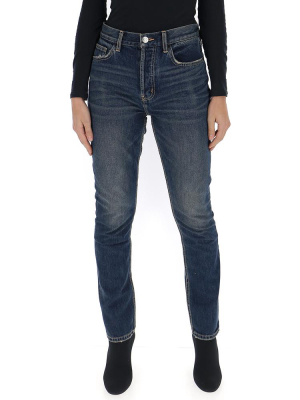 Current/elliott Skinny Faded Jeans