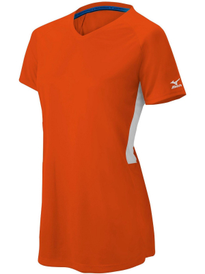 Mizuno Mizuno Womens Comp Short Sleeve V-neck Shirt